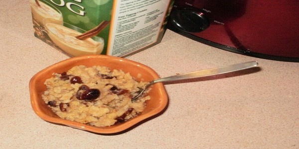 Crock-Pot Egg Nog Rice Pudding With Cranberries
