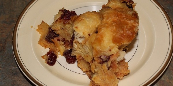 Crock-Pot Eggnog & Cranberry Bread Pudding