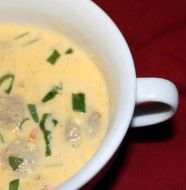Crock-Pot Cheese, Beer & Bratwurst Soup