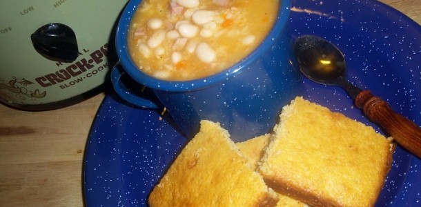 Crock-pot ham and beans