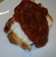 crock-pot rhubarb strawberry sauce