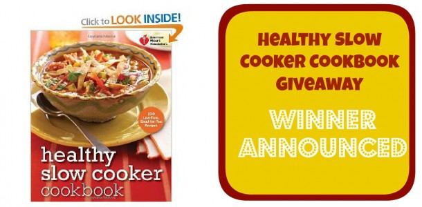 Healthy Slow Cooker Giveaway Winner