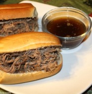 CrockPot Balsamic Roast Beef Dip Sandwiches