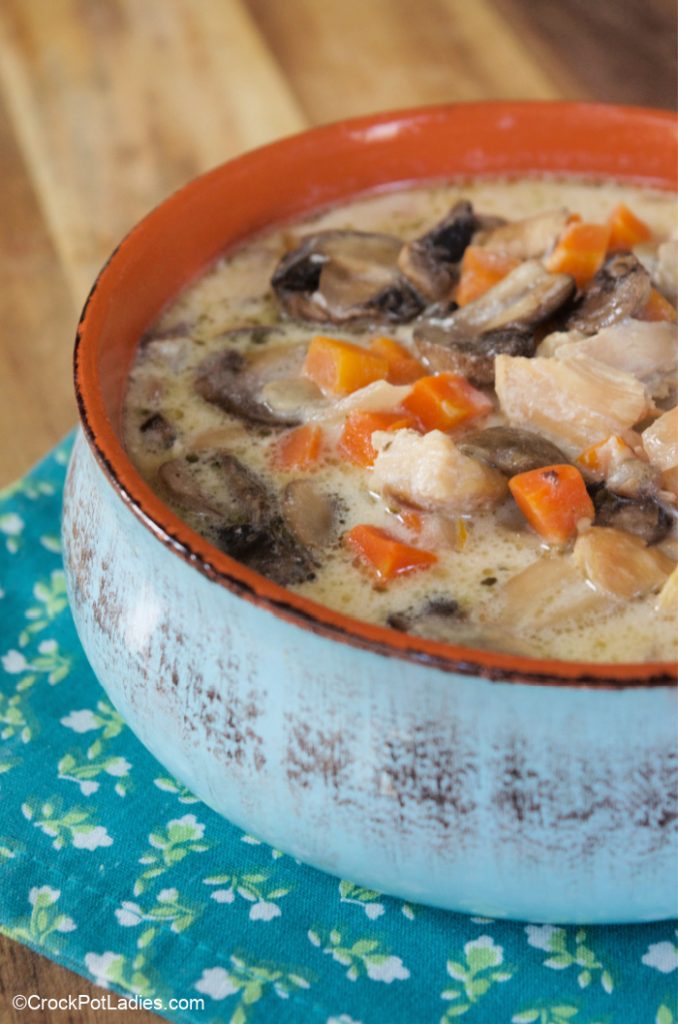 Crock-Pot Creamy Chicken Mushroom Soup