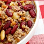 Crock-Pot Cowboy Beans - Serve these delicious and easy to make Crock-Pot Cowboy Beans for your next party, reunion or get together. This recipe serves a crowd and everyone will be asking you for the recipe! {via CrockPotLadies.com} #crockpot #slowcooker #recipes #glutenfree #highfiber #lowfat