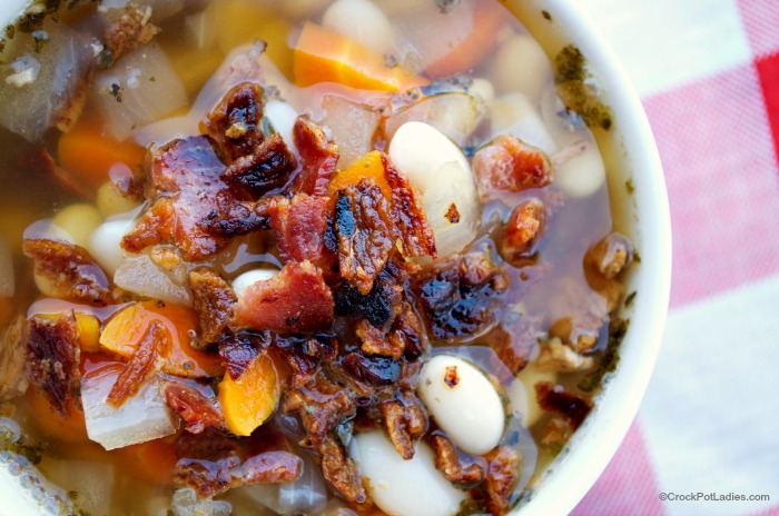 Crock-Pot Bacon & Bean Soup