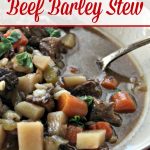 Crock-Pot Beef Barley Stew - Prepare this easy recipe for Slow Cooker Barley Beef Stew as a freezer meal or just make it and enjoy. Full of hearty beef, veggies and barley you'll love it! | CrockPotLadies.com