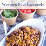 Crock-Pot Western Beef Casserole {from CrockPotLadies.com} - Your family will love this delicious and easy slow cooker recipe. Full of ground beef and veggies! Can also be made into a Crock Pot Freezer Meal!