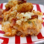 Crock-Pot Cheesy Chicken Ranch Tater Tot Casserole - Are you looking for a kid friendly recipe? Look no further! This recipe for Crock-Pot Cheesy Chicken Ranch Tater Tot Casserole will knock their socks off! [recipe from CrockPotLadies.com]