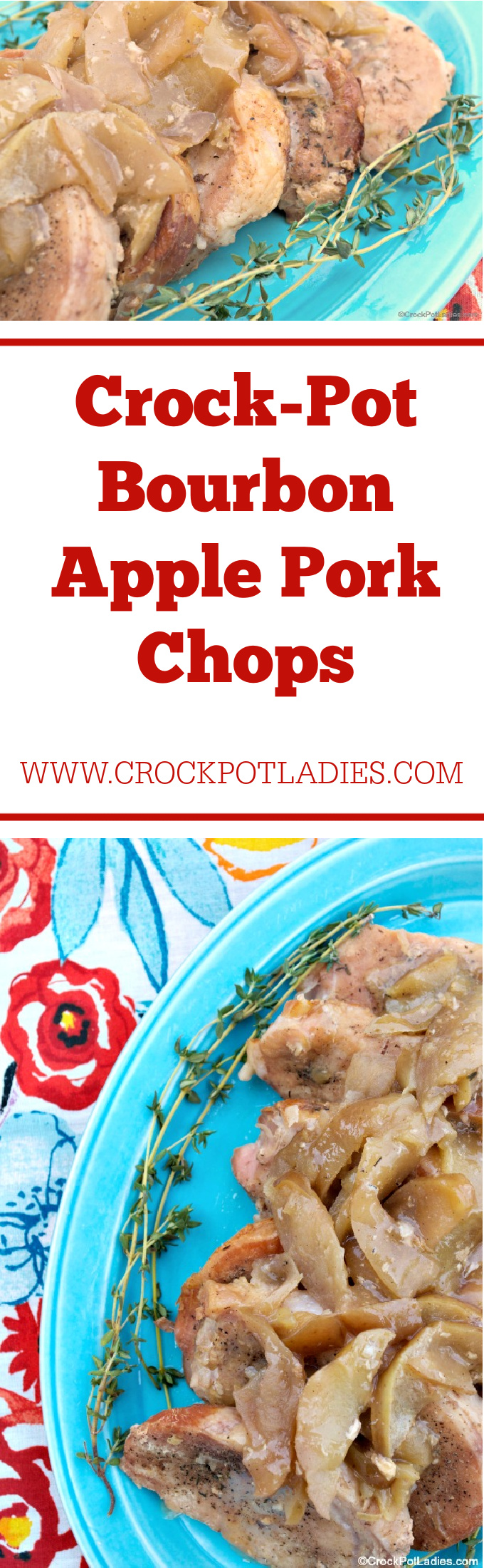 Crock-Pot Bourbon Apple Pork Chops