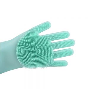 Magic Silicone Gloves with Wash Scrubber Dish Scrubber
