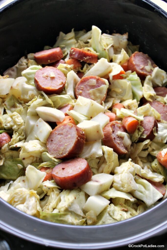 Crock-Pot Cabbage, Kielbasa Sausage and Potatoes
