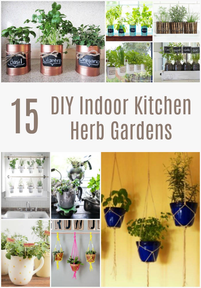 15 Diy Indoor Kitchen Herb Gardens, Creative Herb Garden Containers