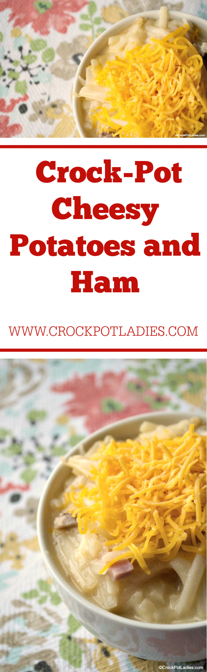 Crock-Pot Cheesy Potatoes and Ham