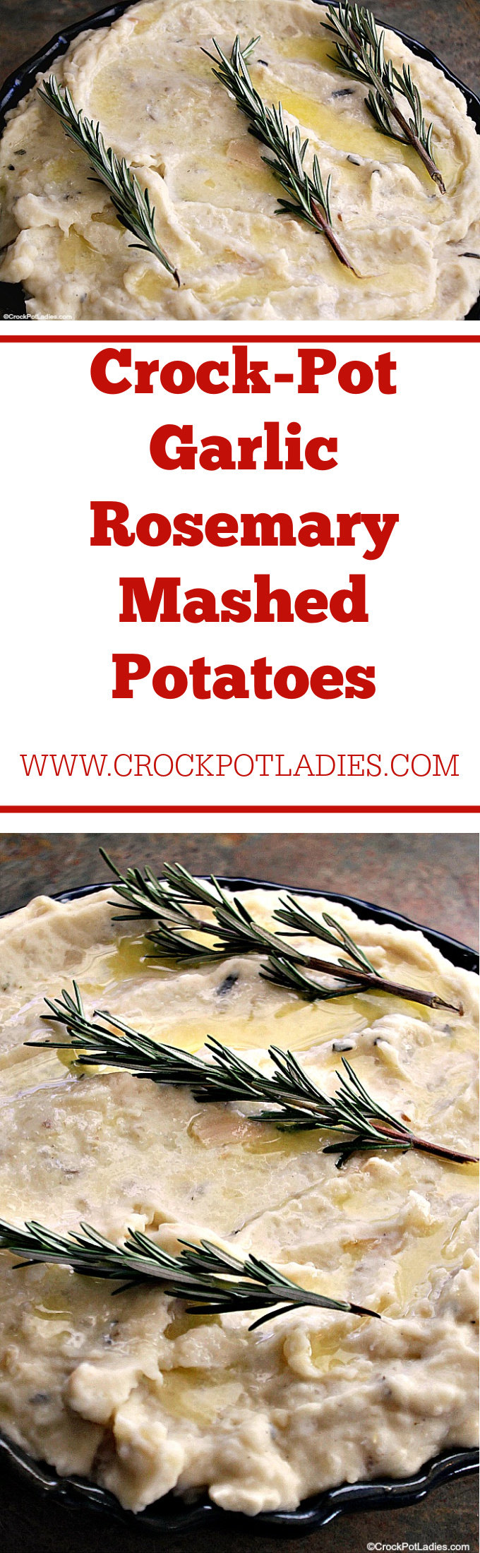 Crock-Pot Garlic Rosemary Mashed Potatoes
