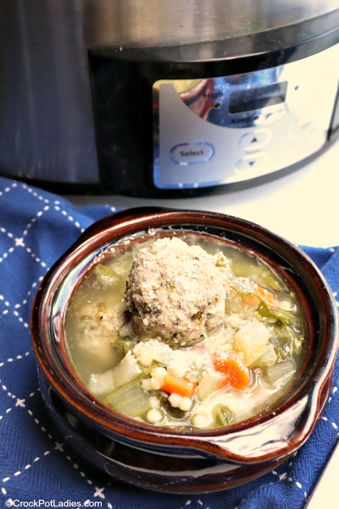 CrockPot Italian Wedding Soup + Video CrockPot Ladies