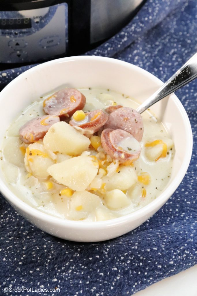 Crock-Pot Potato & Kielbasa Chowder
