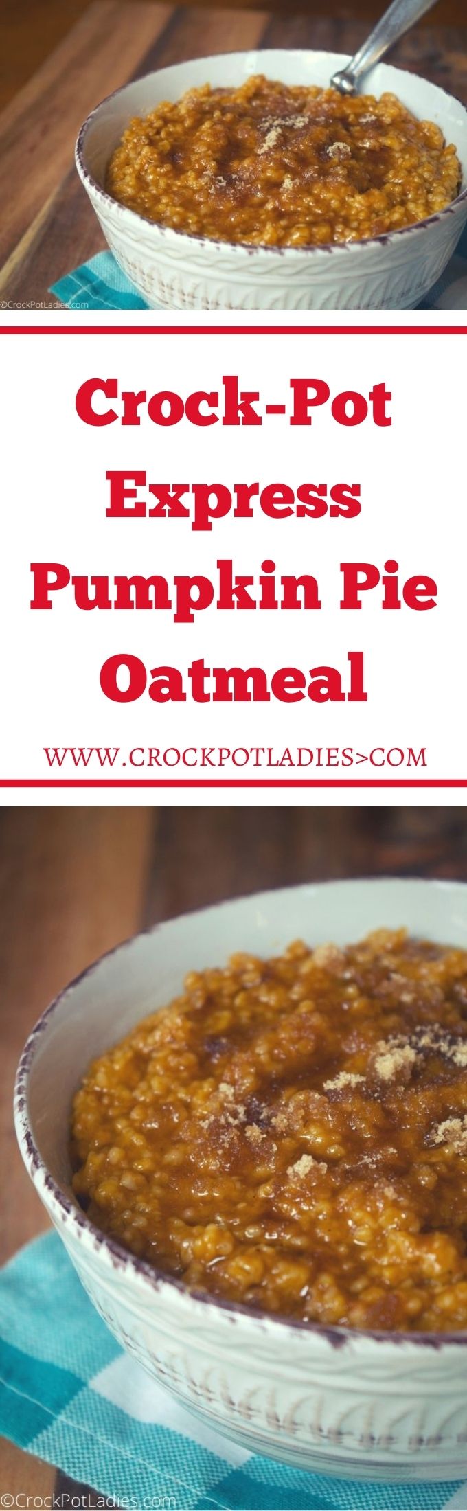 Crock-Pot Express Pumpkin Pie Oatmeal
